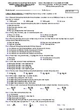 Đề kiểm tra học kỳ 2 môn Công nghệ Lớp 12 (Mã đề 485) - Năm học 2019-2020 - Trường THPT Trần Quang Diệu